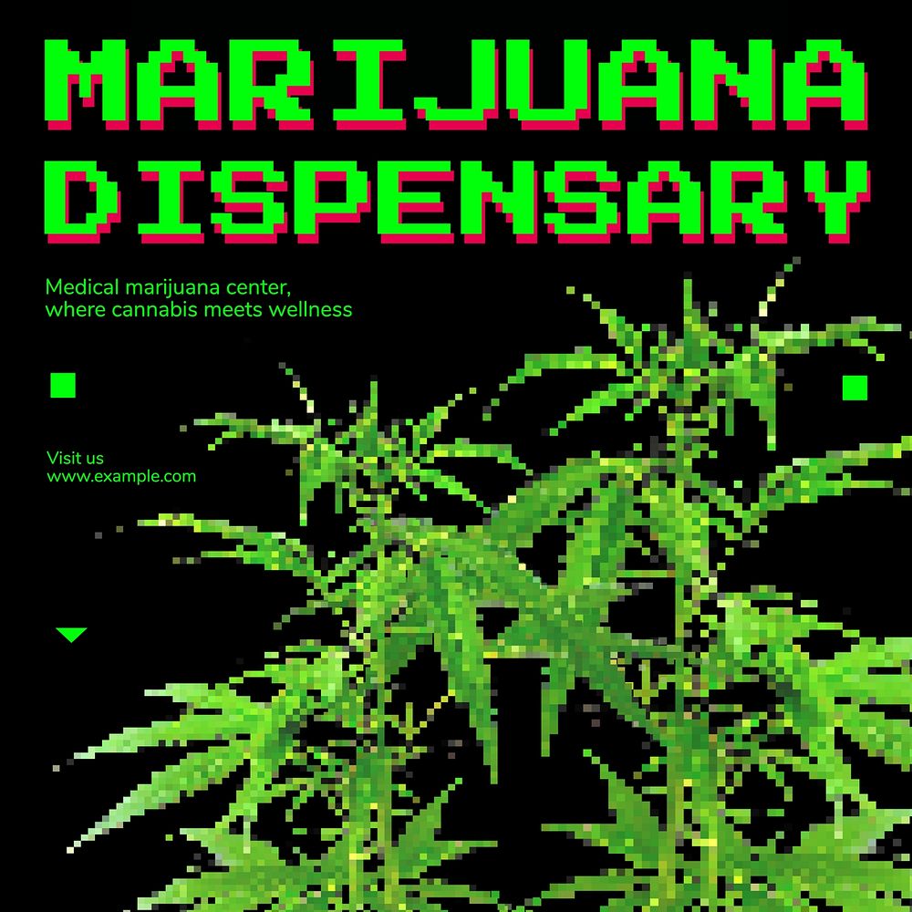 Marijuana dispensary Instagram post template