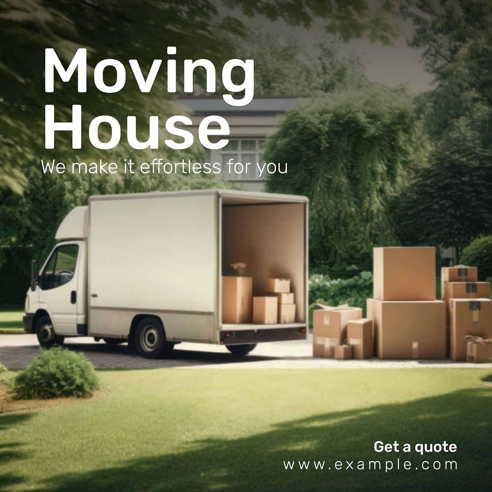 Moving house Instagram post template