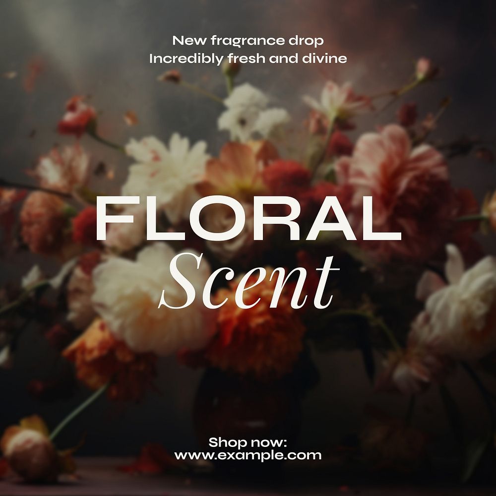Floral perfume Instagram post template