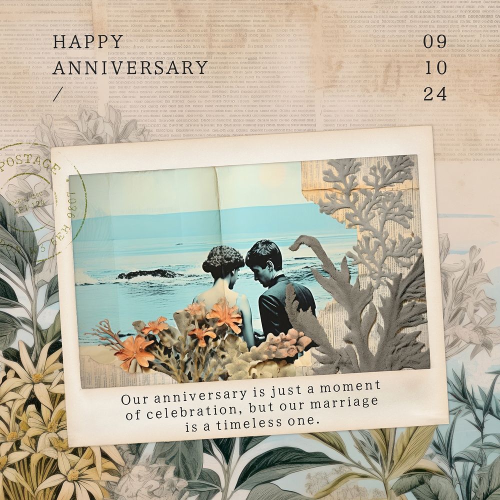 Happy anniversary card template