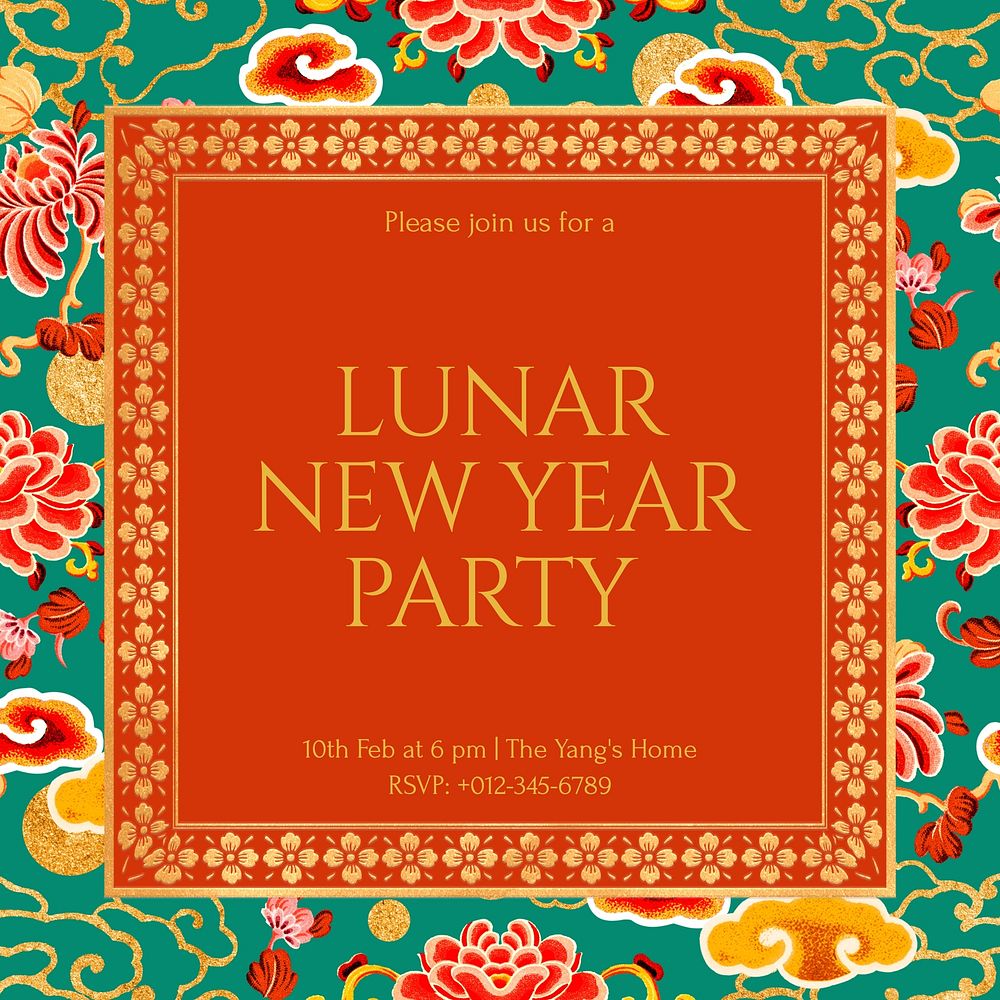 Lunar New Year Facebook post template