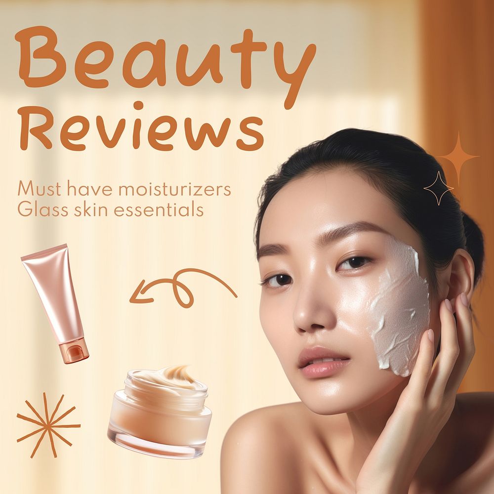 Beauty reviews Instagram post template