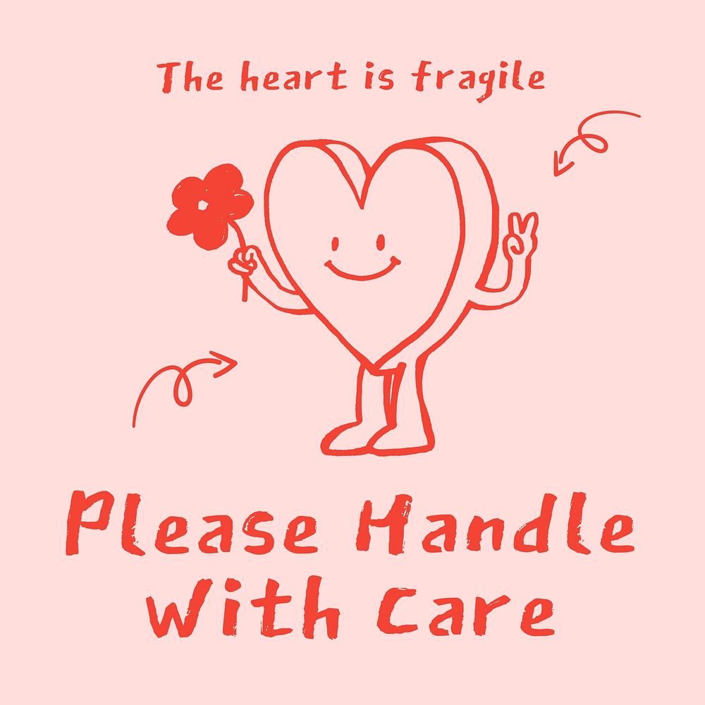 Heart care Facebook post template