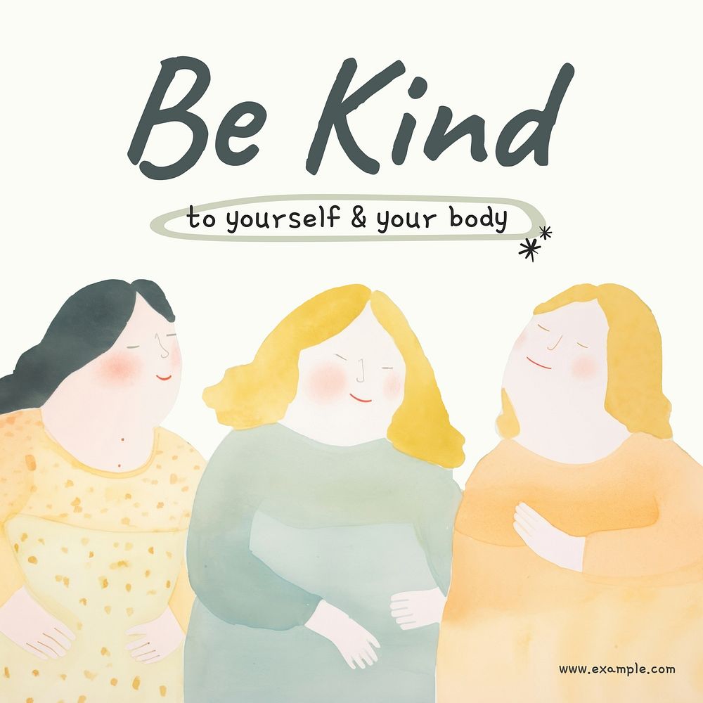 Be kind Facebook post template