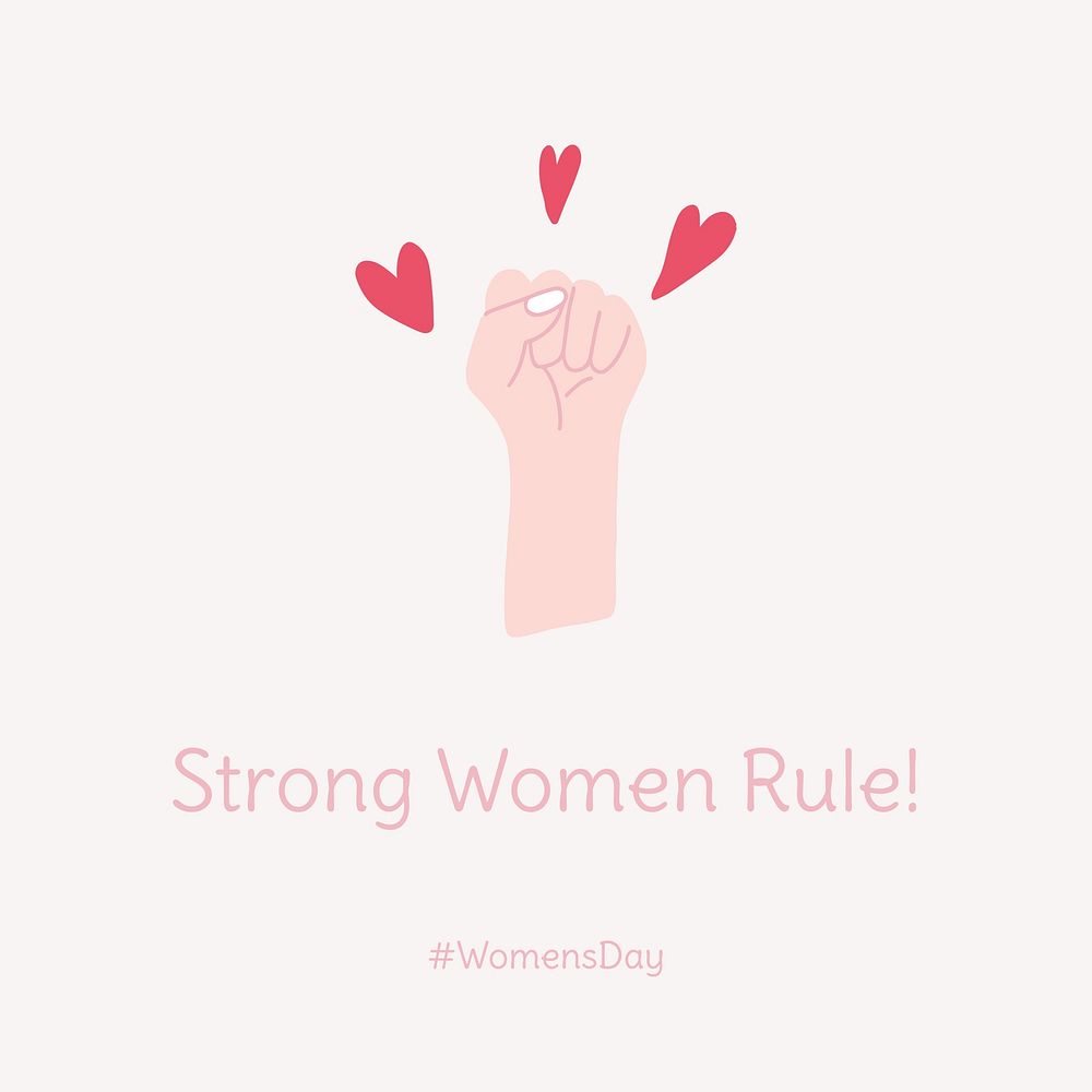 Strong women rules Facebook post template