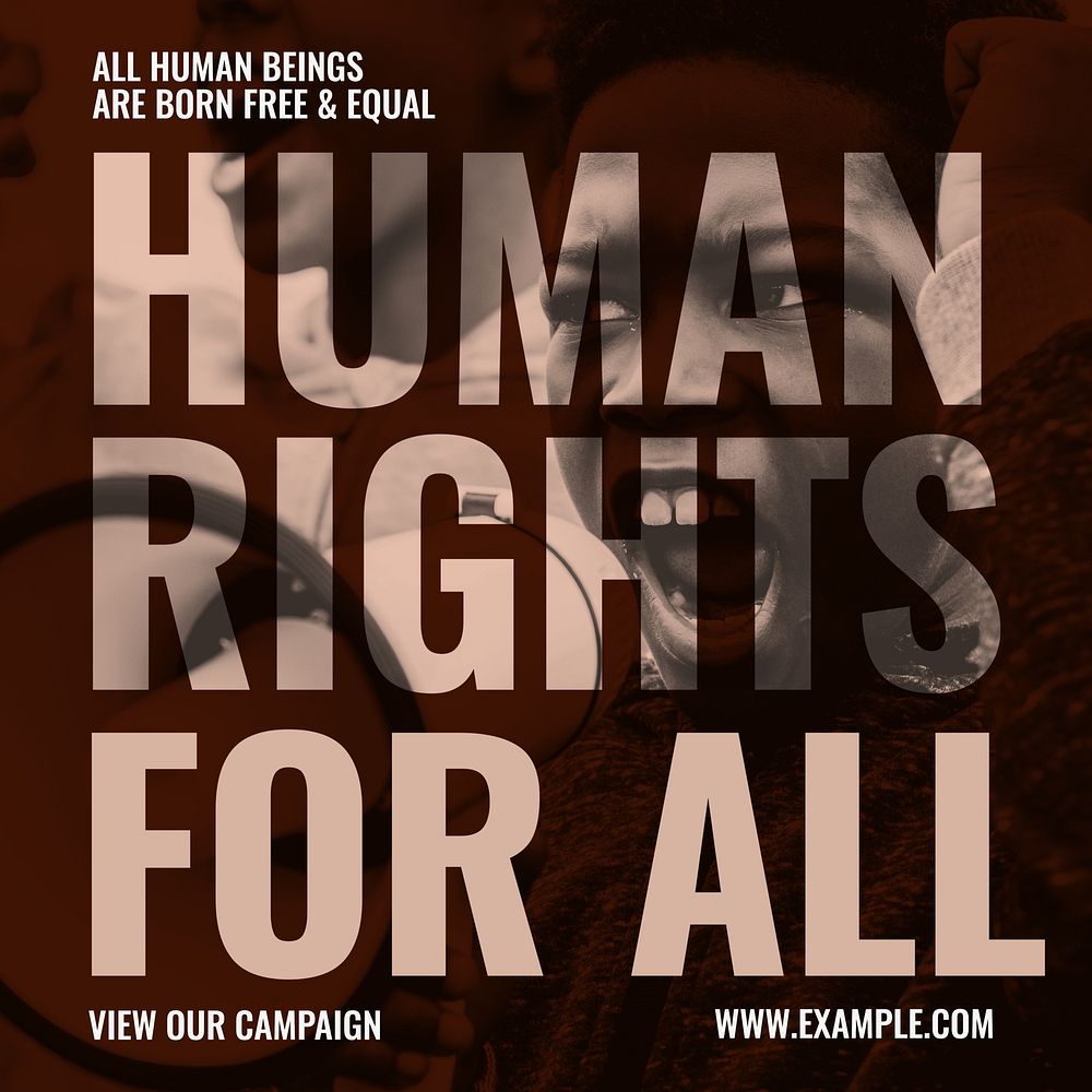 Human rights & equality Facebook post template