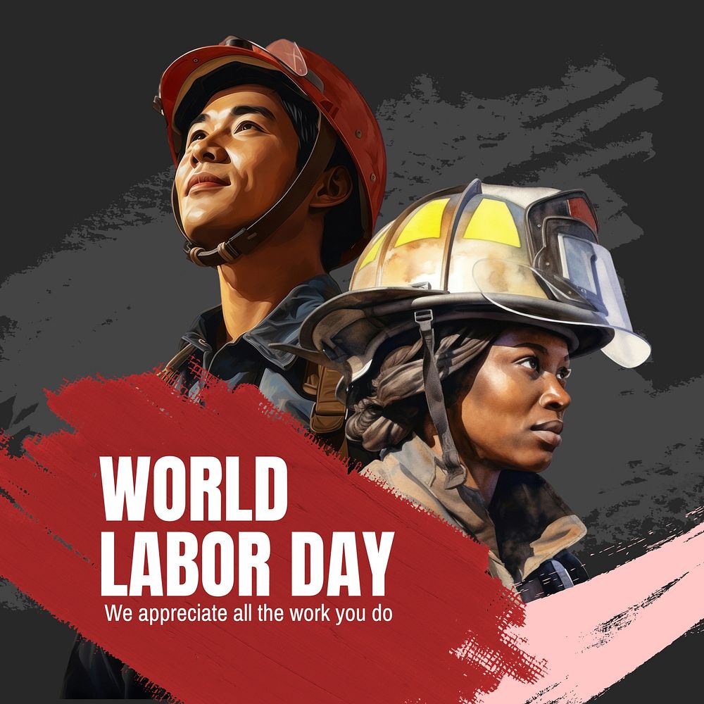 World labor day Facebook post template
