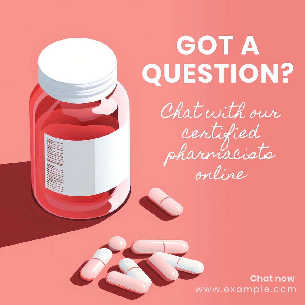 Chat with pharmacists Instagram post template