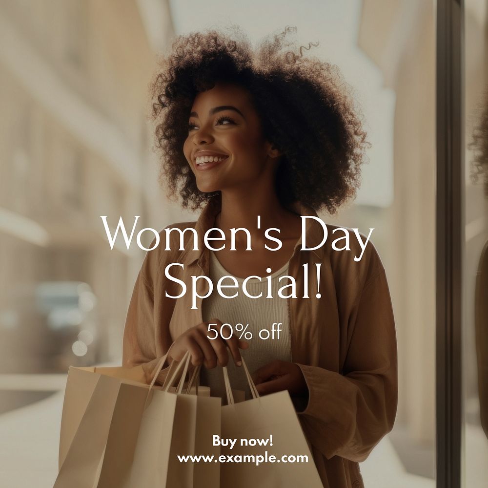Women's day deal Facebook post template