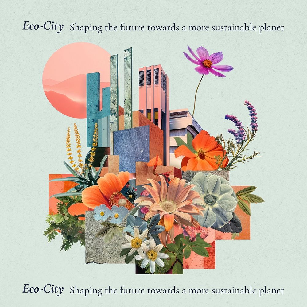 Eco-city Instagram post template