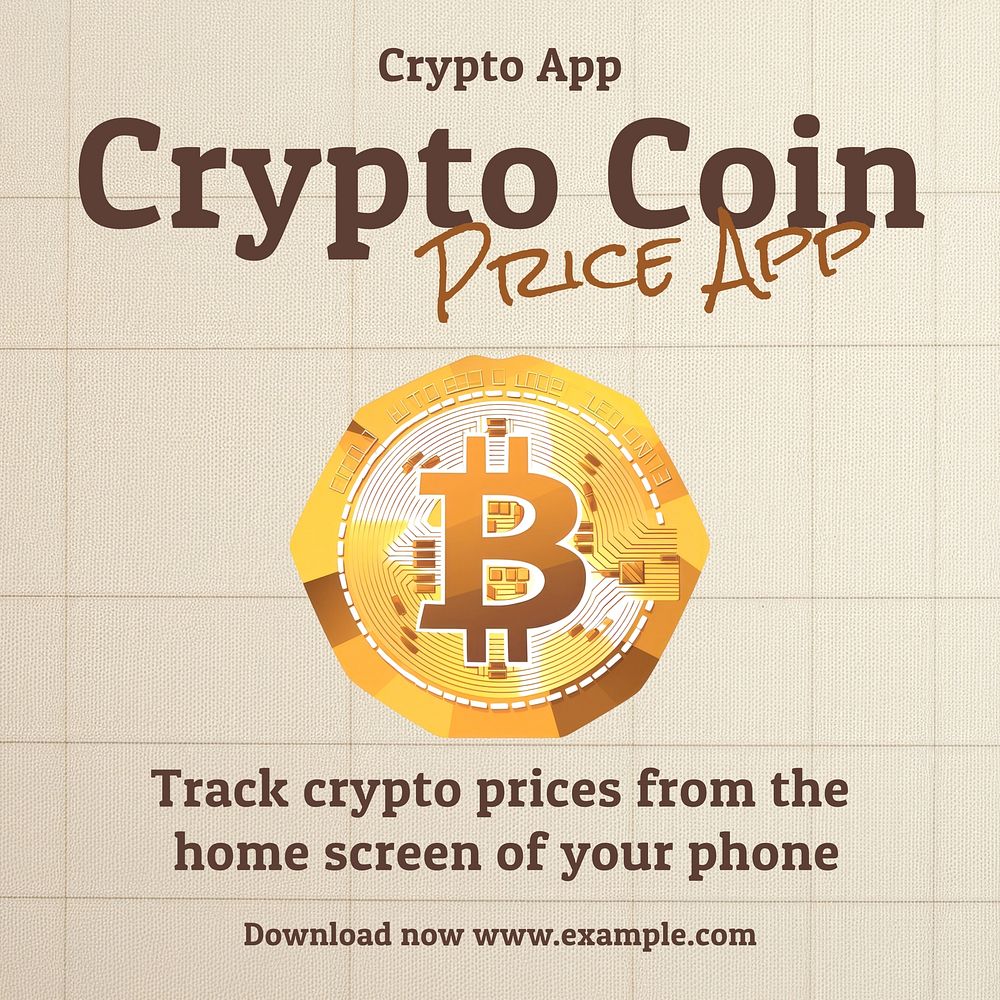 Crypto coin price Instagram post template