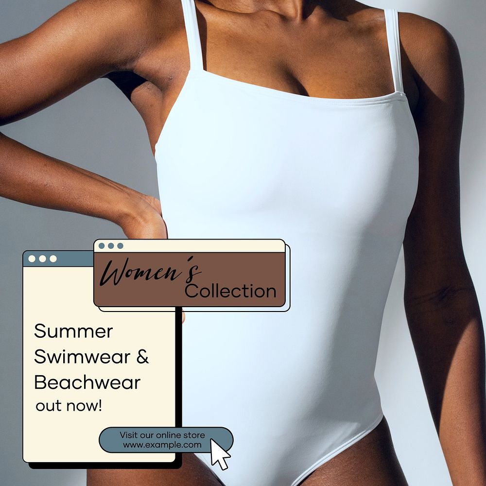 Summer swimwear & beachwear Instagram post template