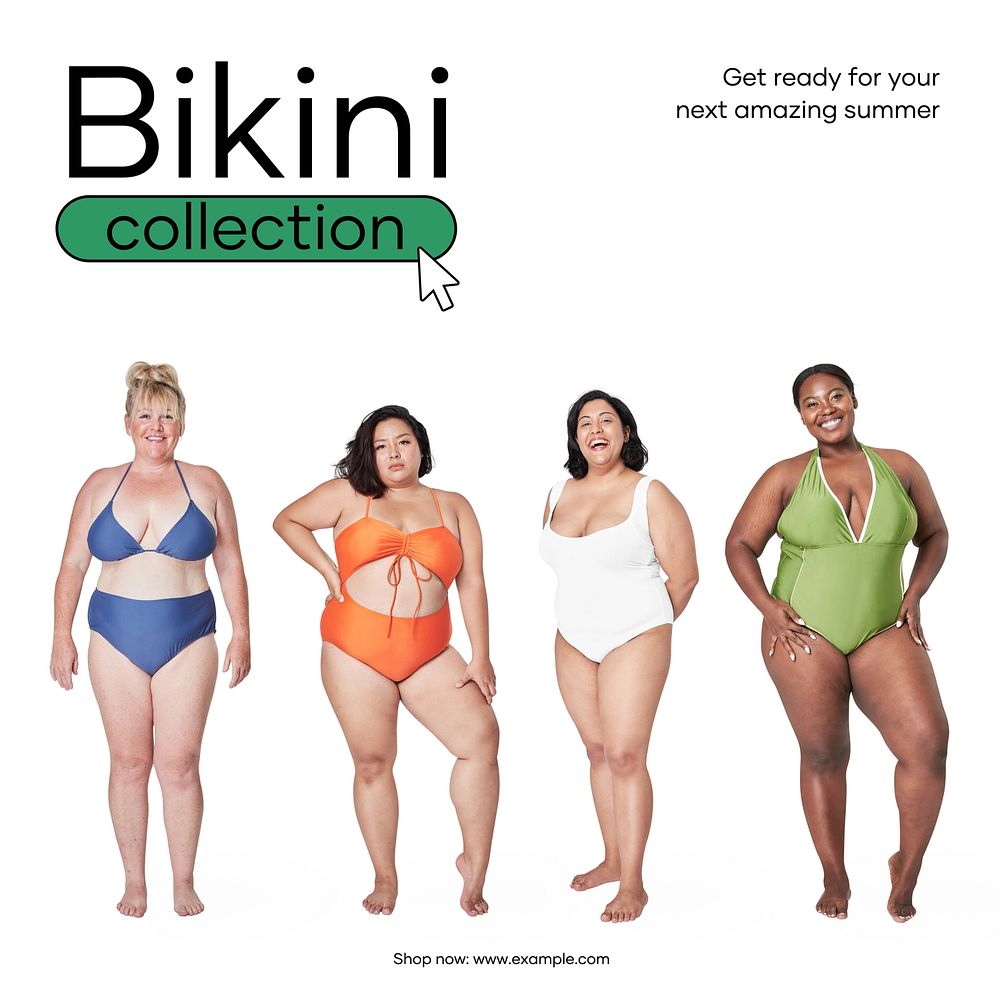 Bikini collection Instagram post template