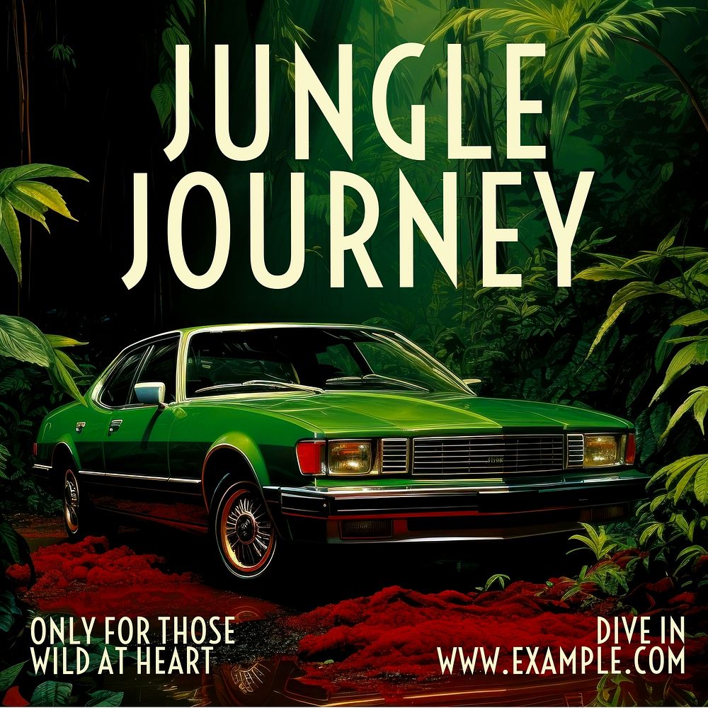 Jungle journey Instagram post template