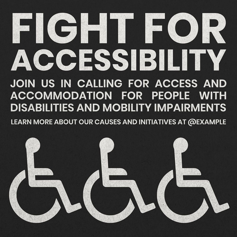 Fight for accessibility Instagram post template