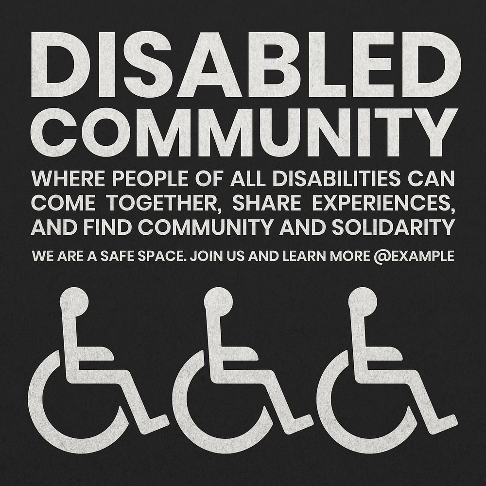 Disabled community Instagram post template