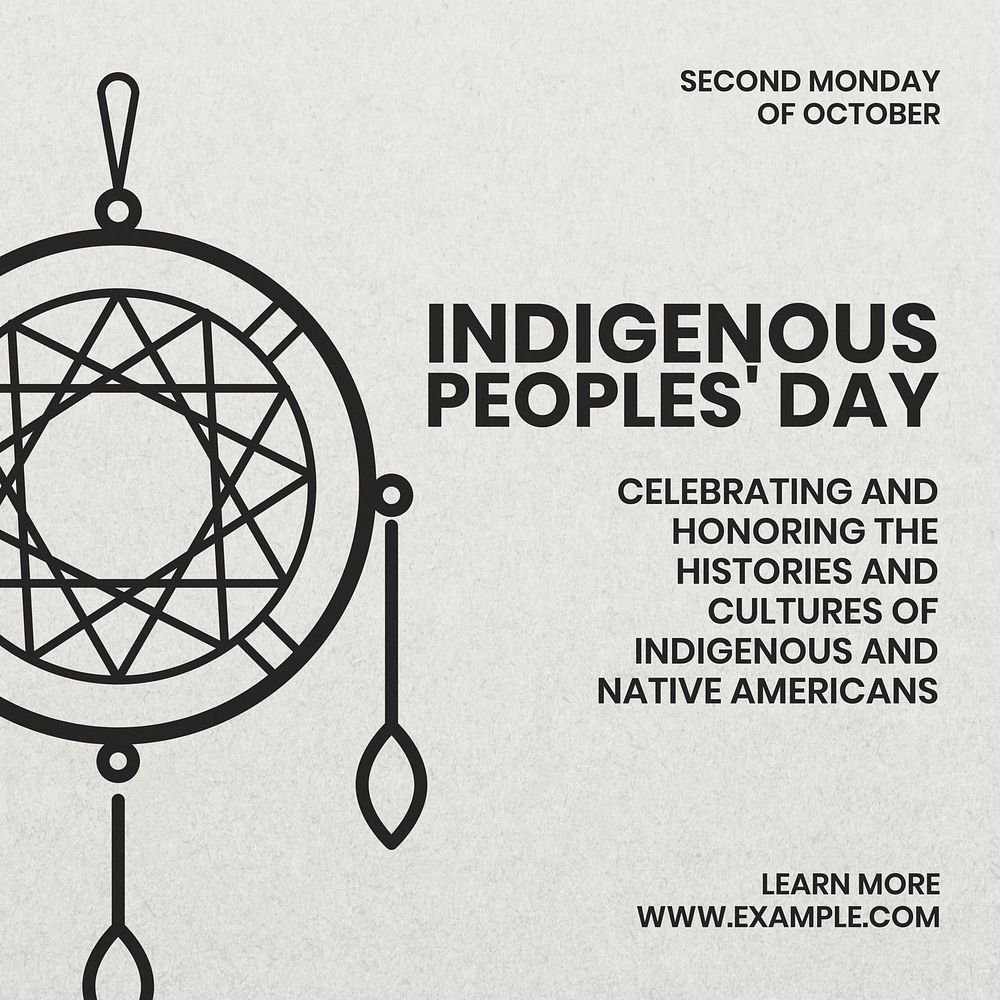 Indigenous people's day Instagram post template