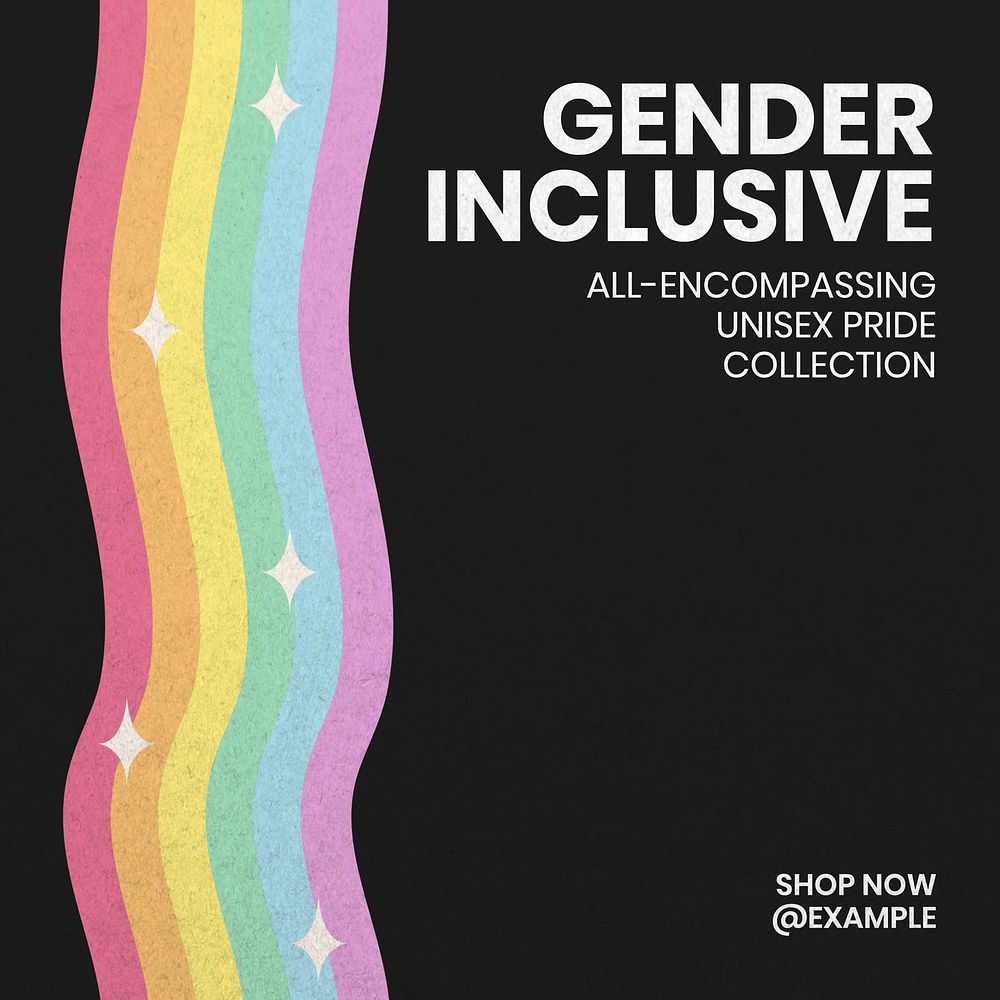 Gender-inclusive Instagram post template
