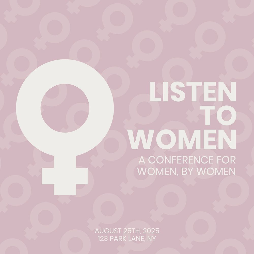Women conference Instagram post template