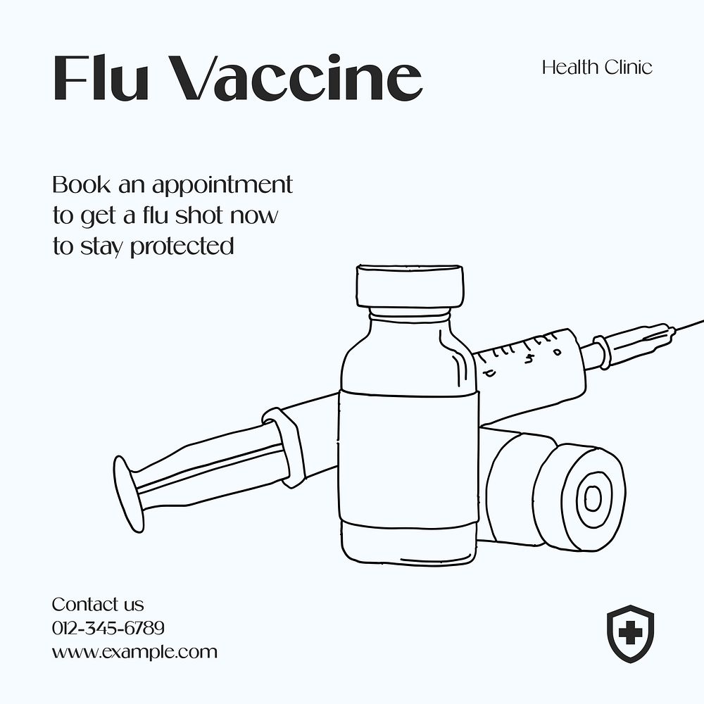 Flu vaccine Facebook post template