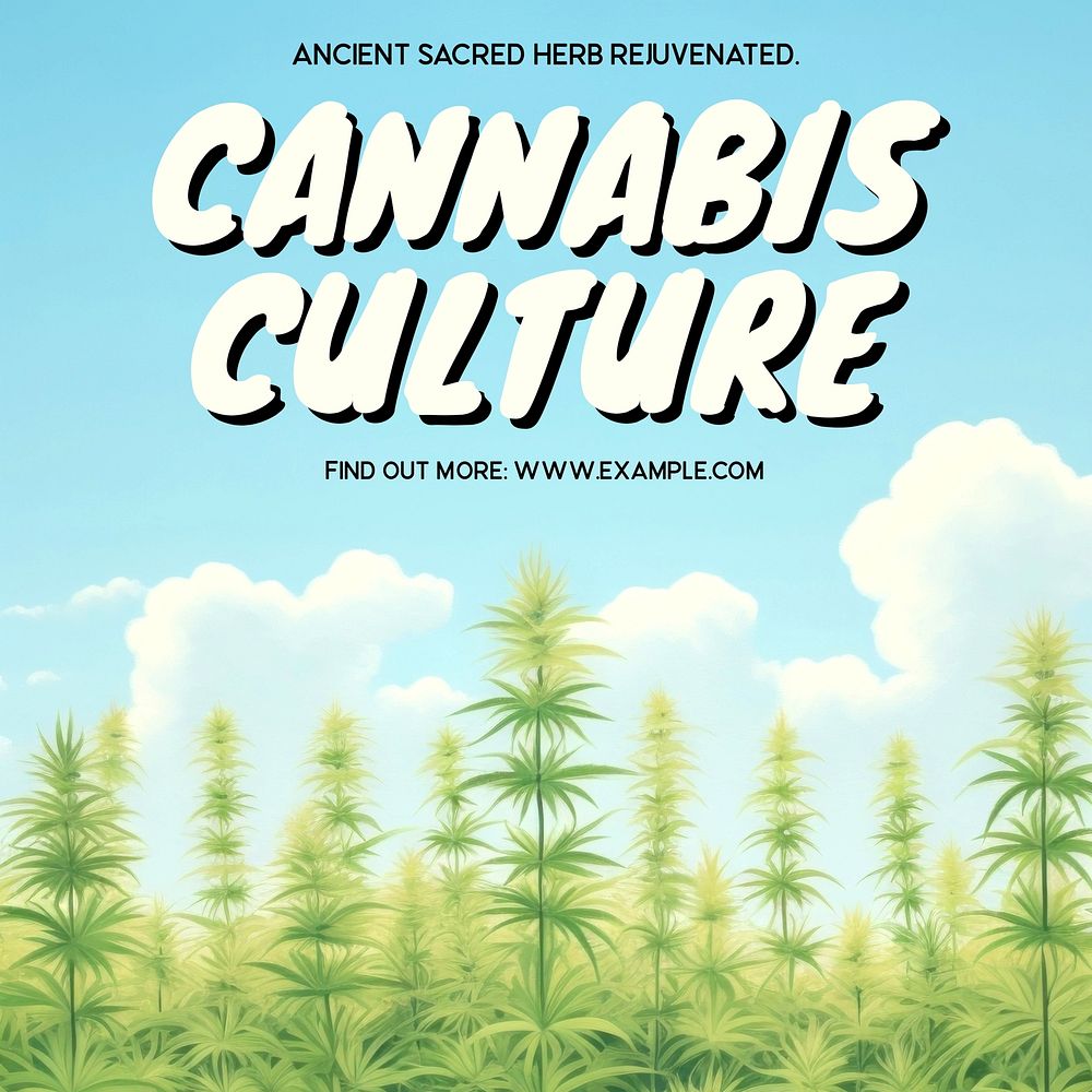 Cannabis culture Instagram post template
