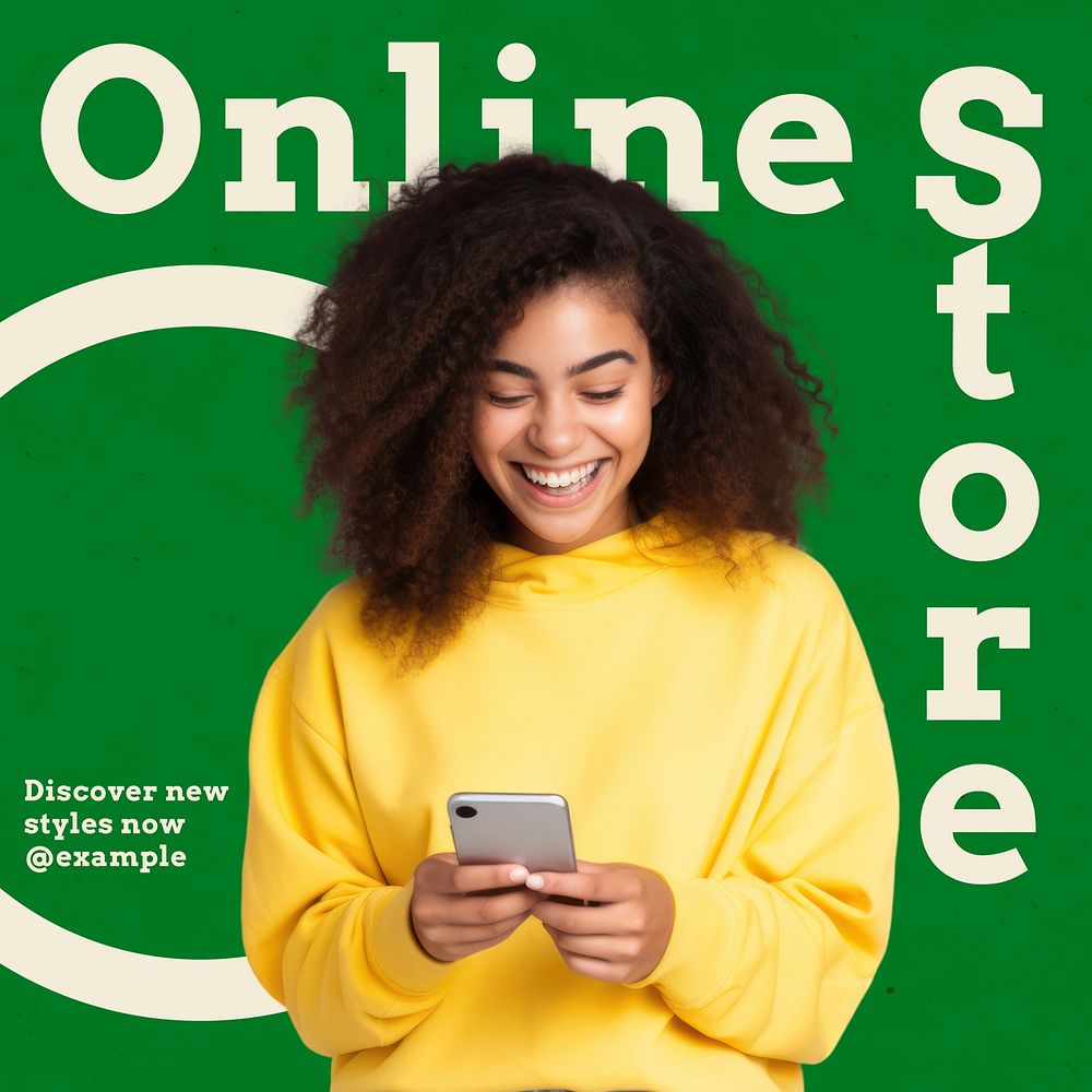 E-commerce online shopping Instagram post template
