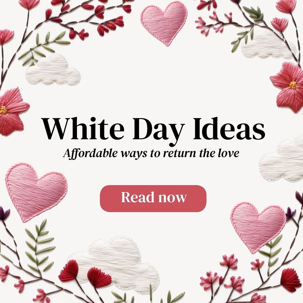 White day ideas Instagram post template