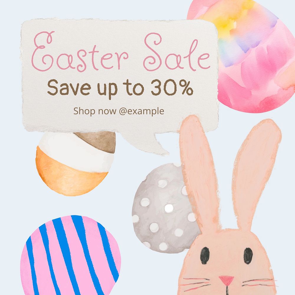 Easter sale Instagram post template