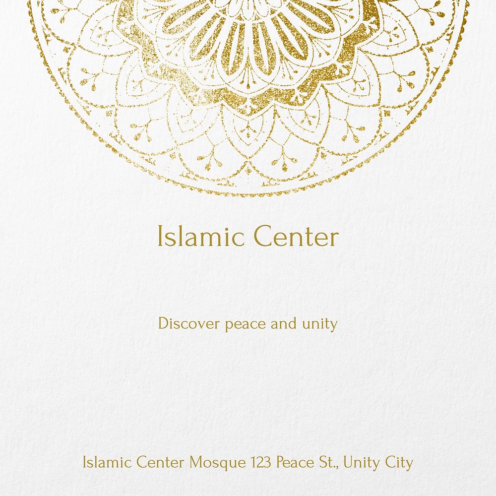 Islamic center Instagram post template