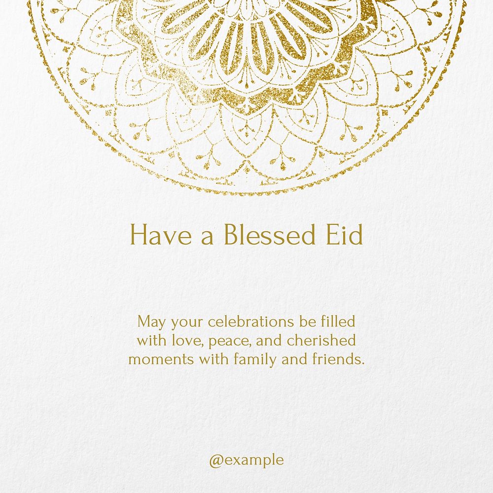 Blessed Eid Instagram post template
