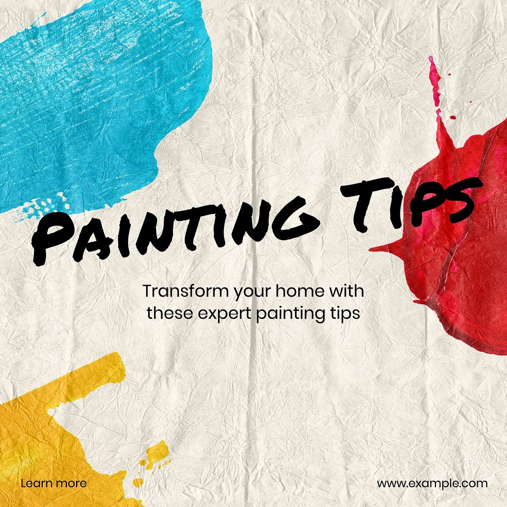 Painting tips Instagram post template