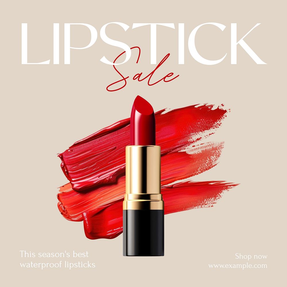 Lipstick sale Instagram post template