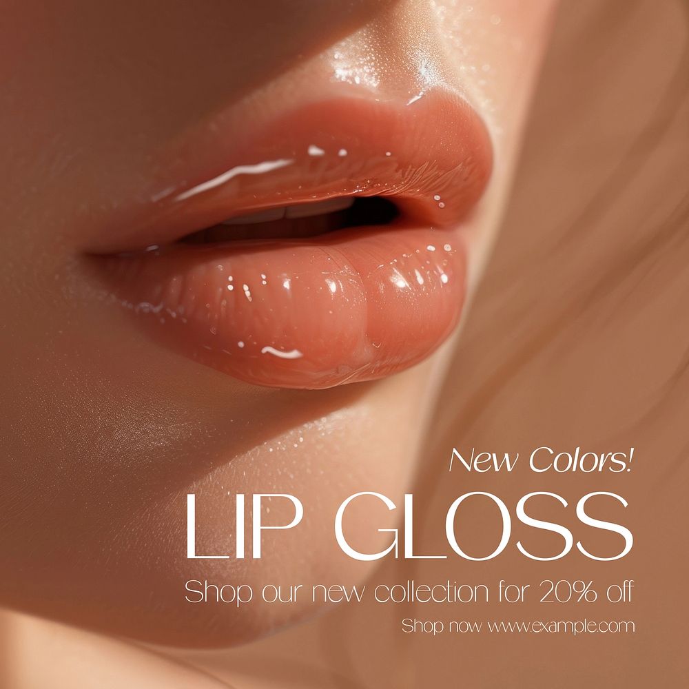Lip gloss Instagram post template