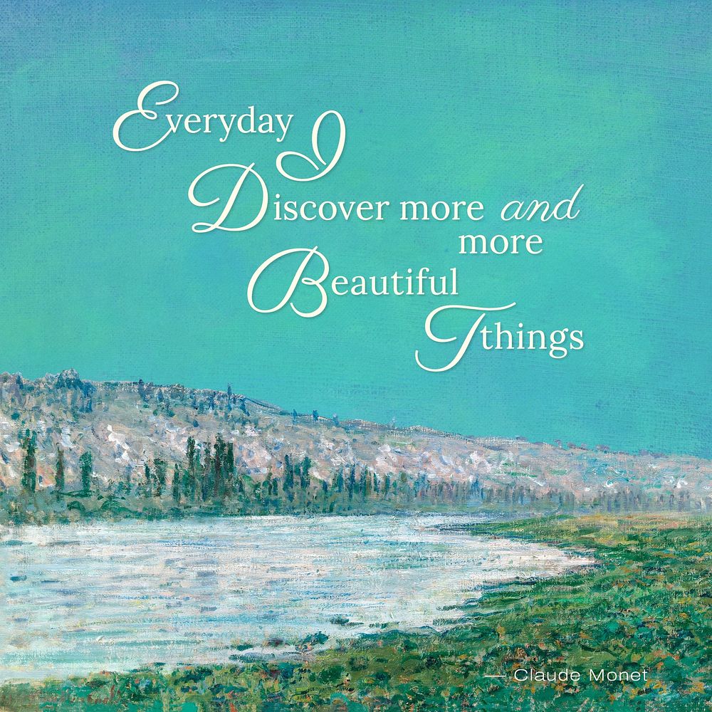 Monet's beauty quote Facebook post template