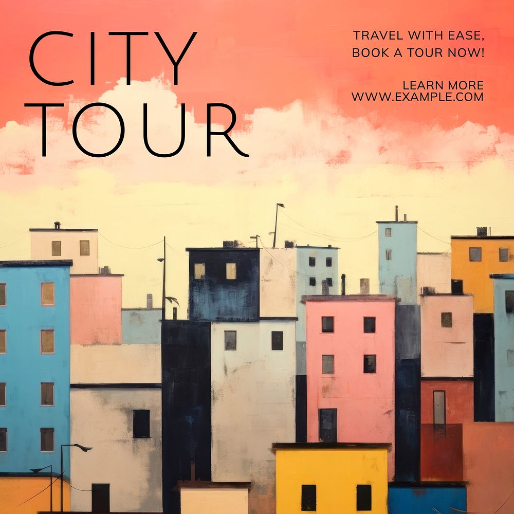 City tour Instagram post template