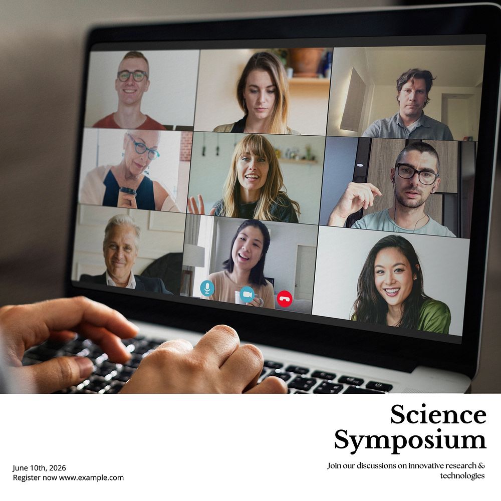 Science symposium Instagram post template
