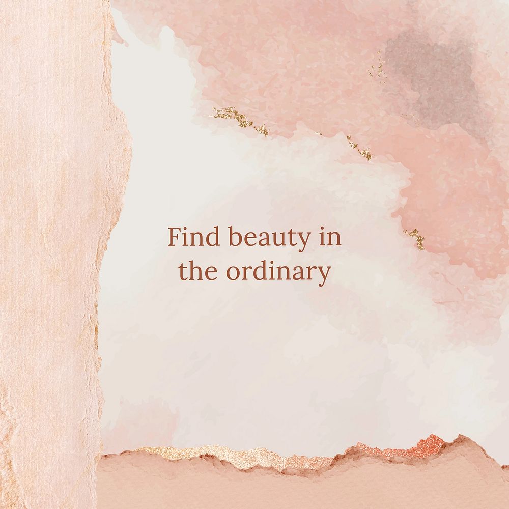 Beauty in the ordinary quote Instagram post template