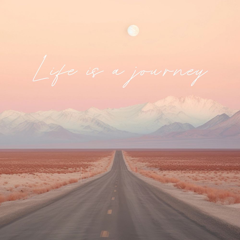 Life is a journey quote Instagram post template