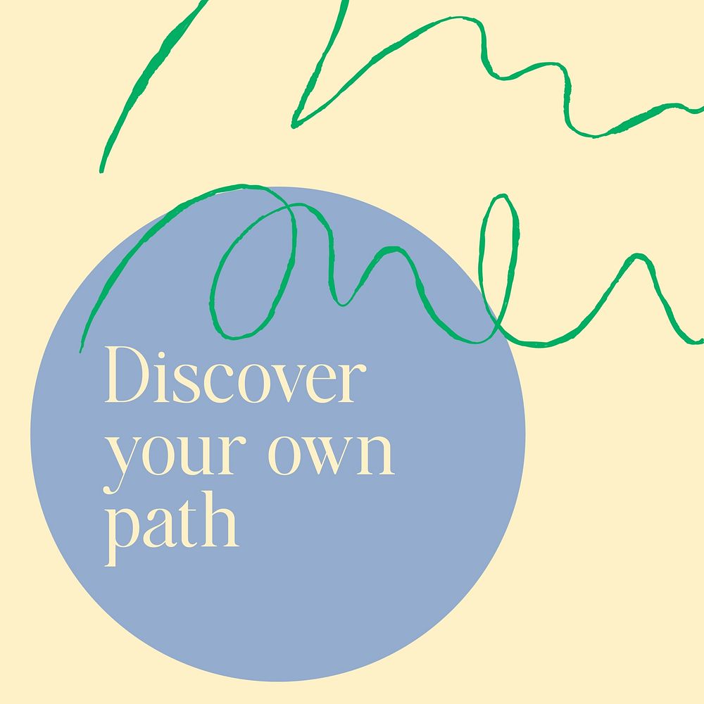 Discover your path quote Instagram post template