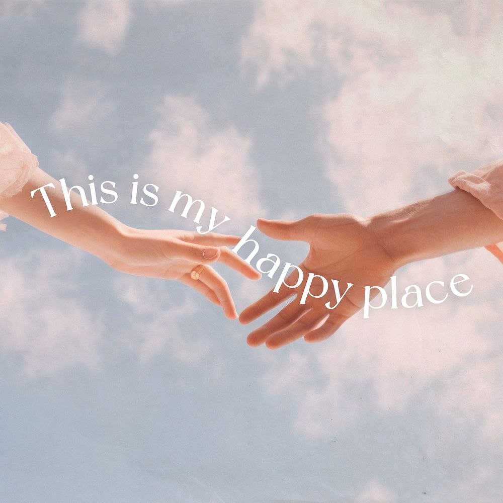 Happy place quote Instagram post template