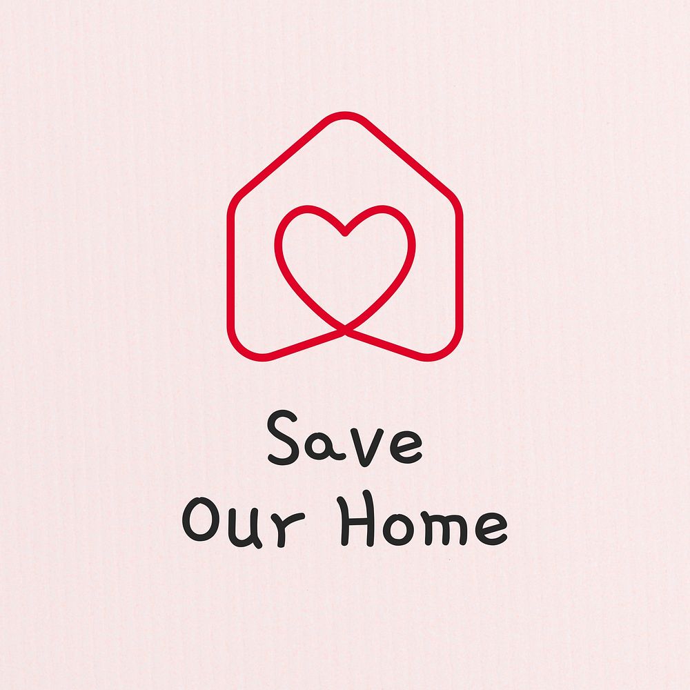 Save our home quote Instagram post template