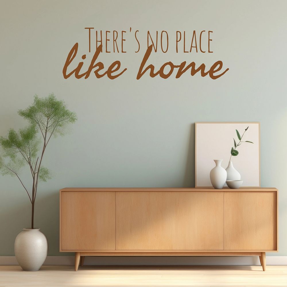 There's no place like home quote Instagram post template