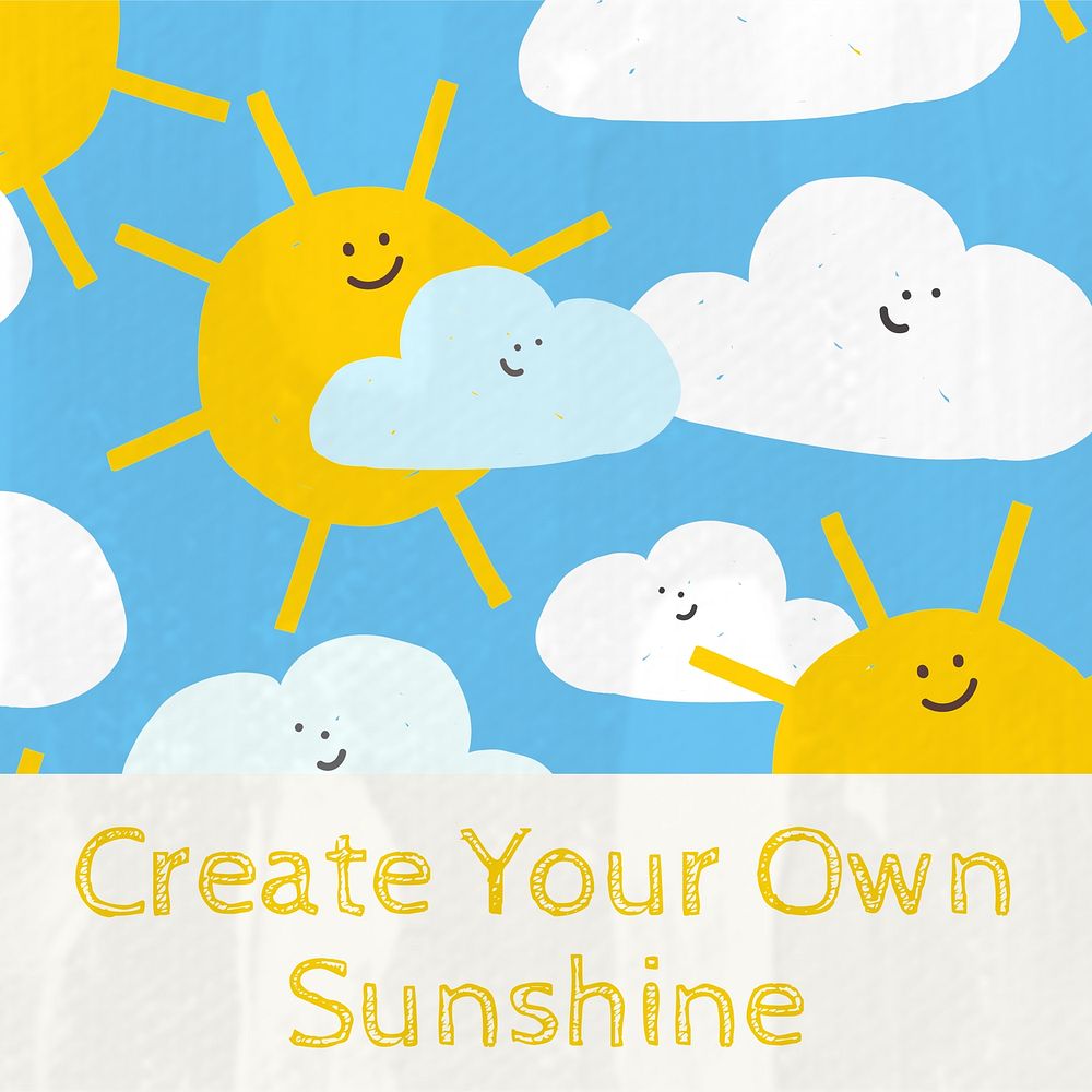 Create your own sunshine quote Instagram post template