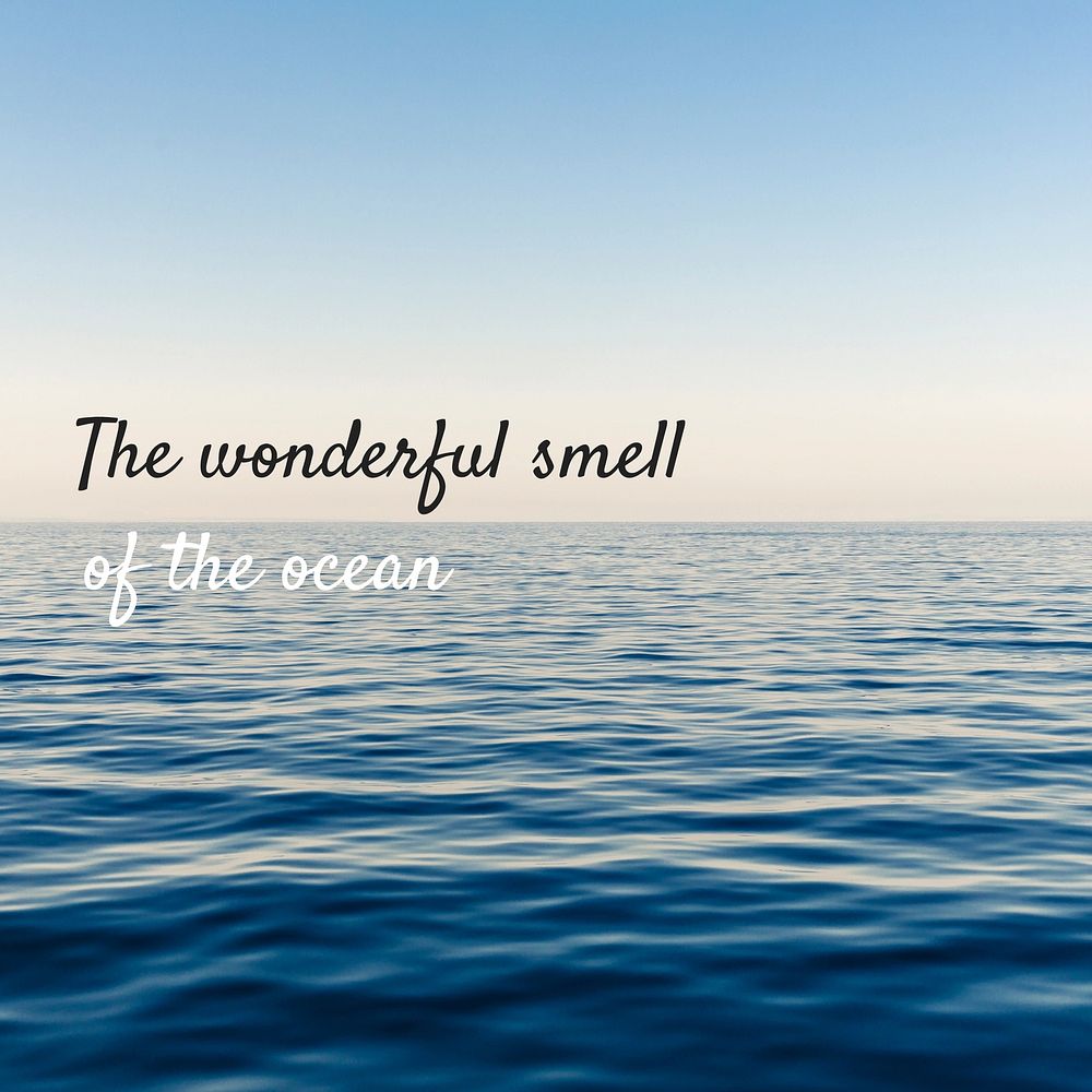 Ocean  quote Instagram post template