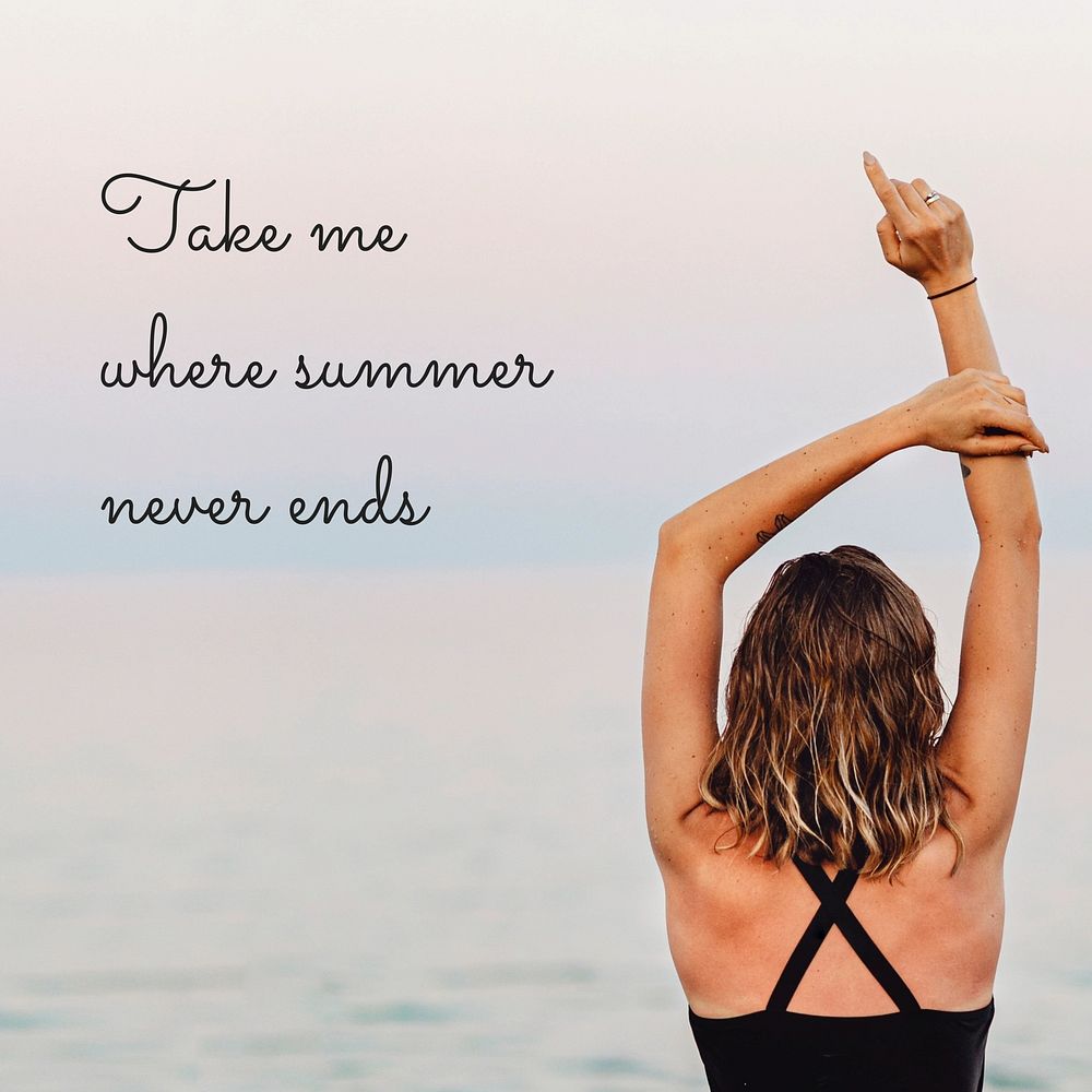 Summer  quote Instagram post template