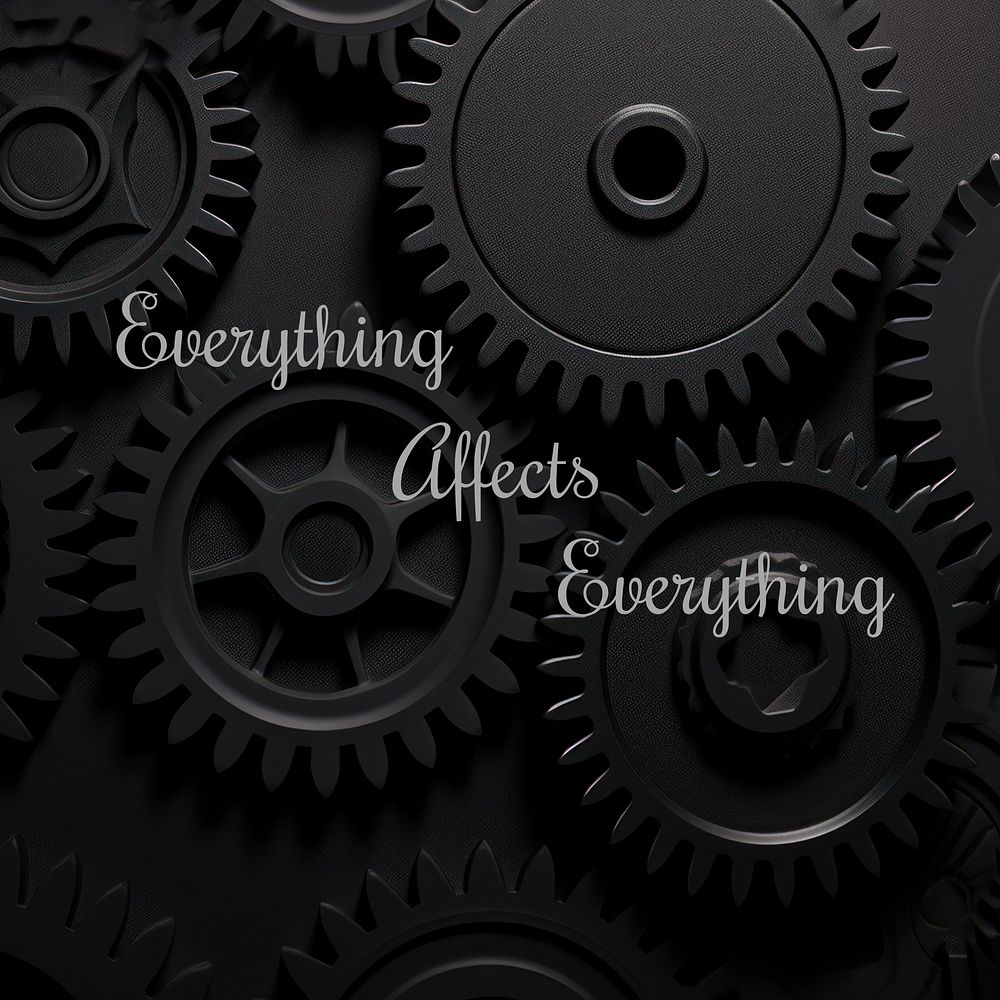 Everything affects everything quote Instagram post template