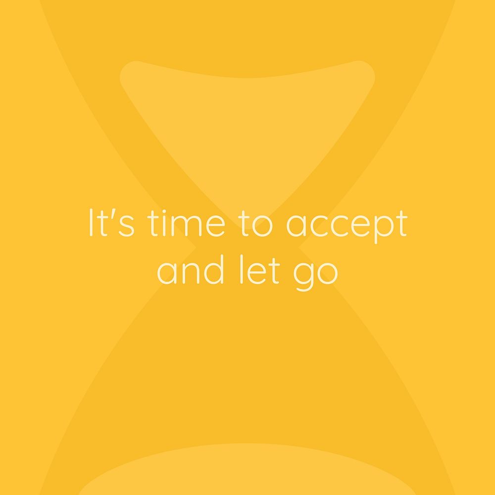 Accept & let go quote Instagram post template