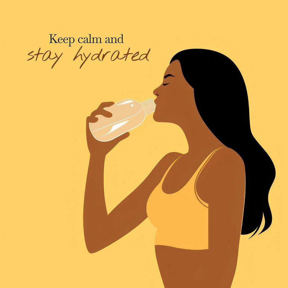 Stay hydrated quote Instagram post template