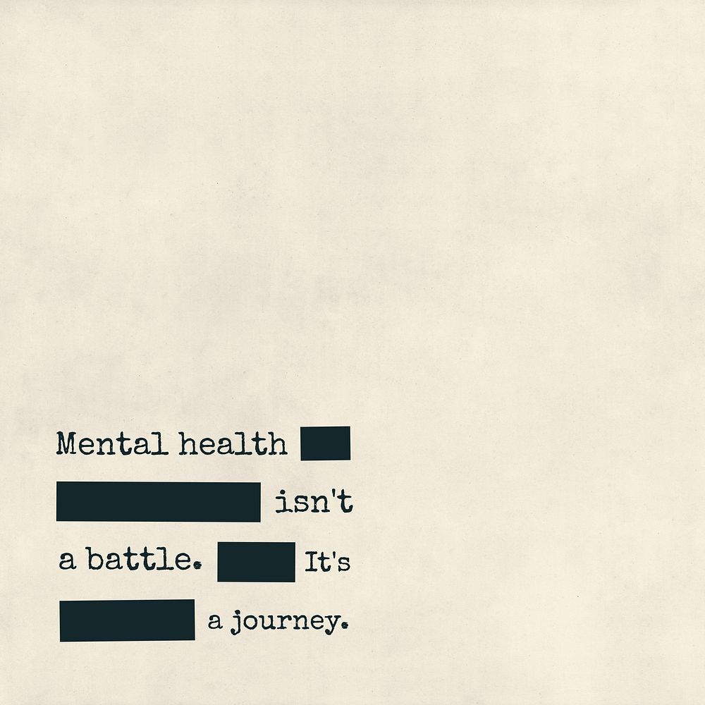 Mental health  quote Instagram post template