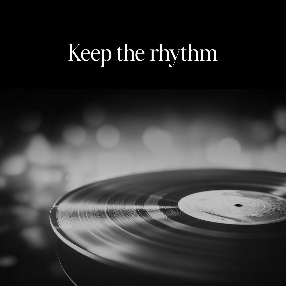 Keep the rhythm quote Instagram post template